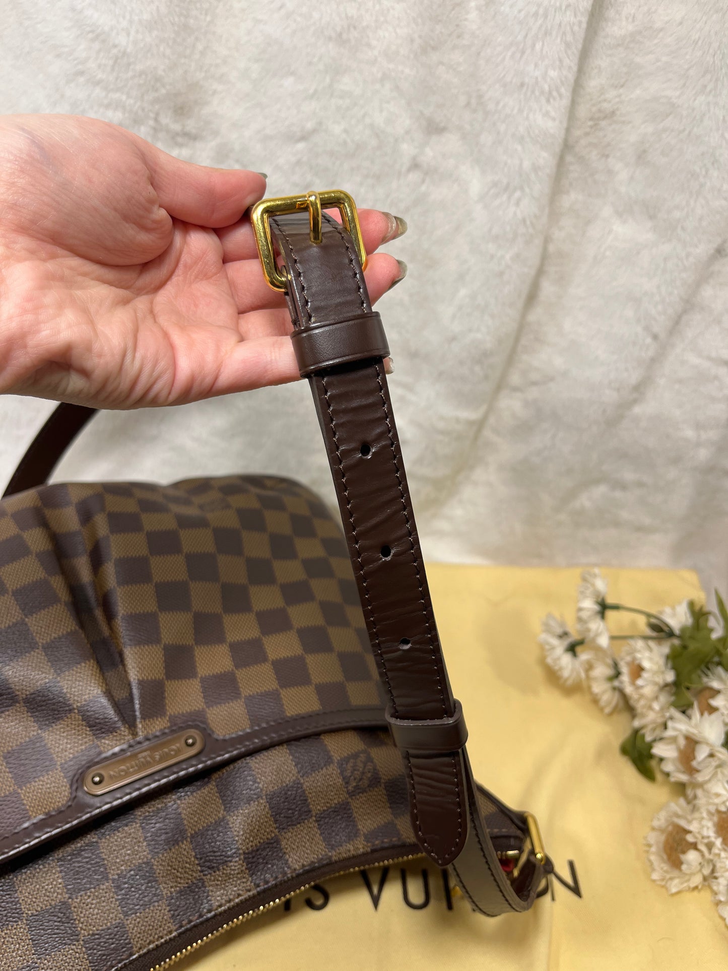 Authentic pre-owned Louis Vuitton Bloomsbury pm crossbody shoulder bag