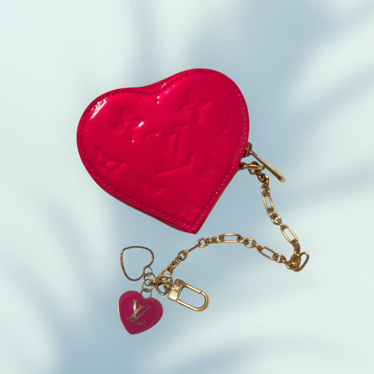 Louis Vuitton Vernis heart coin purse