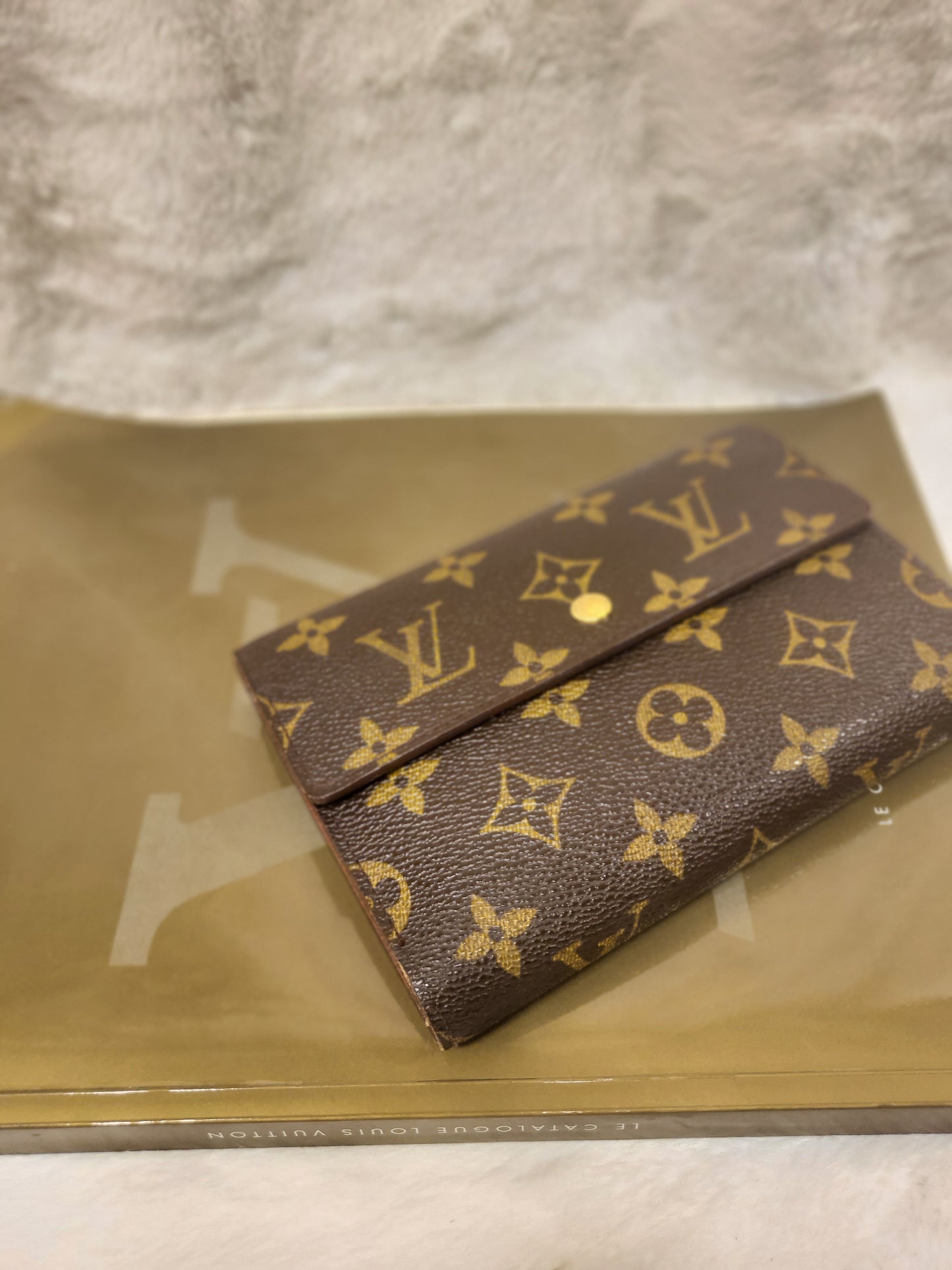 Authentic pre-owned porte tresor Papier Louis Vuitton trifold wallet