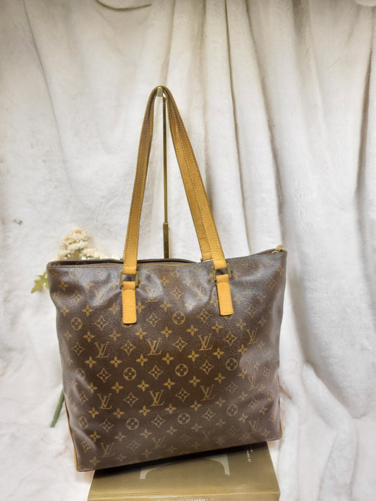 Authentic pre-owned Louis Vuitton Cabas Mezzo shoulder tote bag