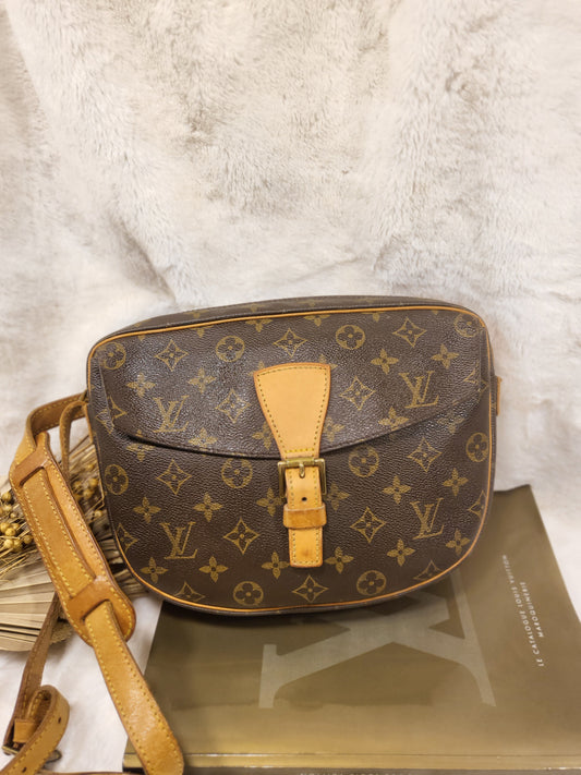 Authentic pre-owned Louis Vuitton Jeune fille gm crossbody shoulder bag
