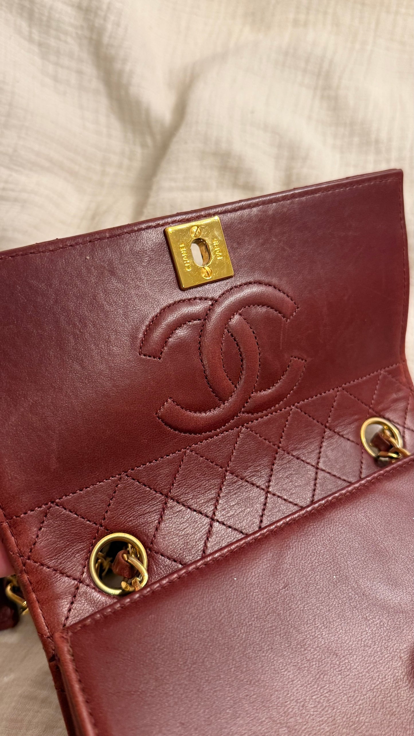 Chanel trapezoid flap bag