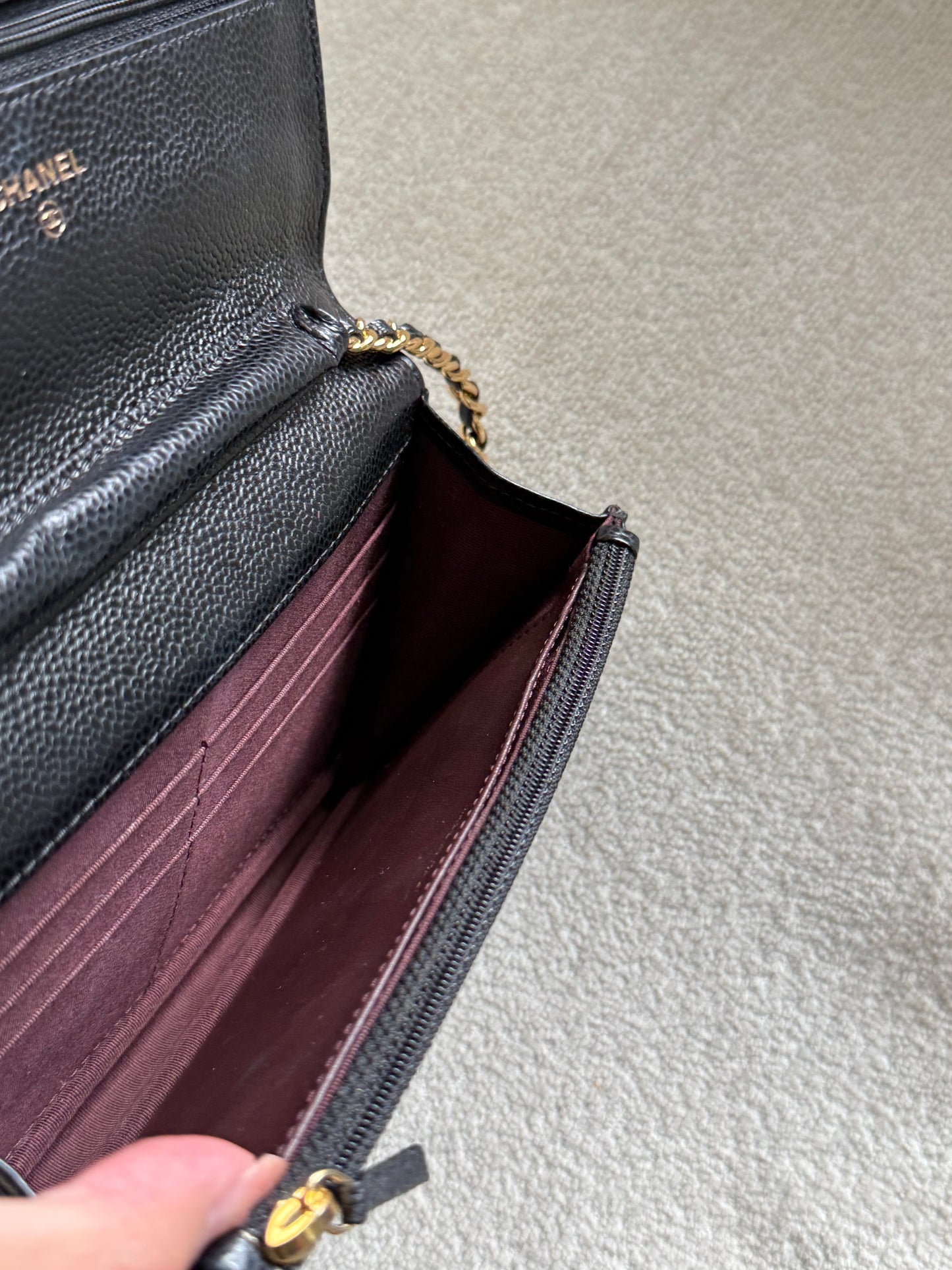 Chanel classic wallet on chain