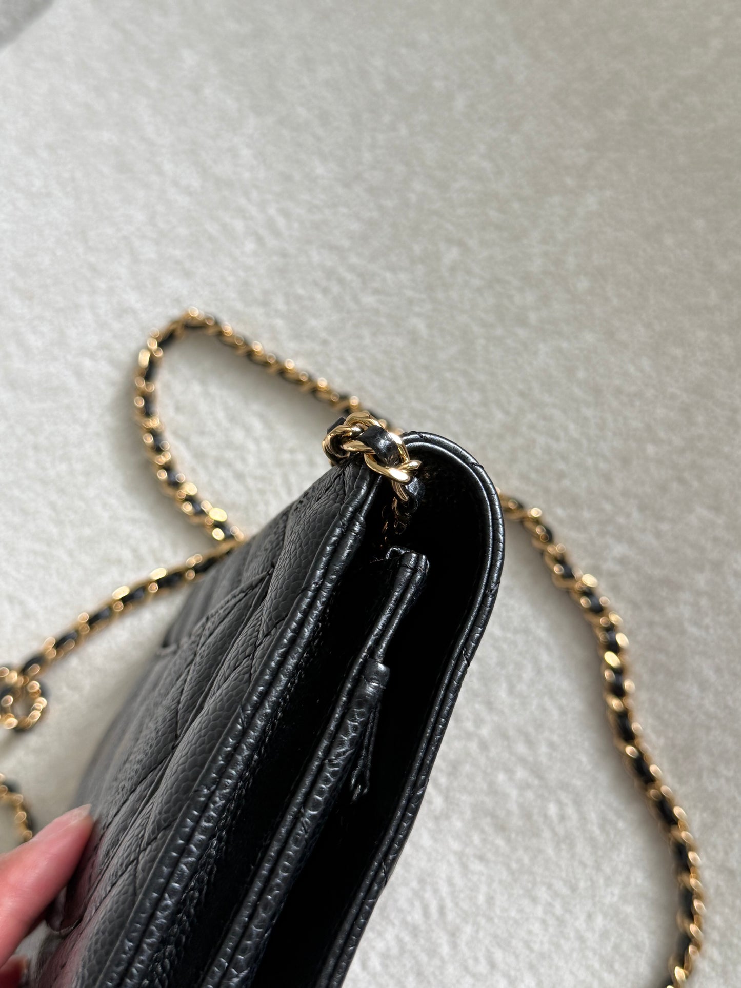 Chanel classic wallet on chain
