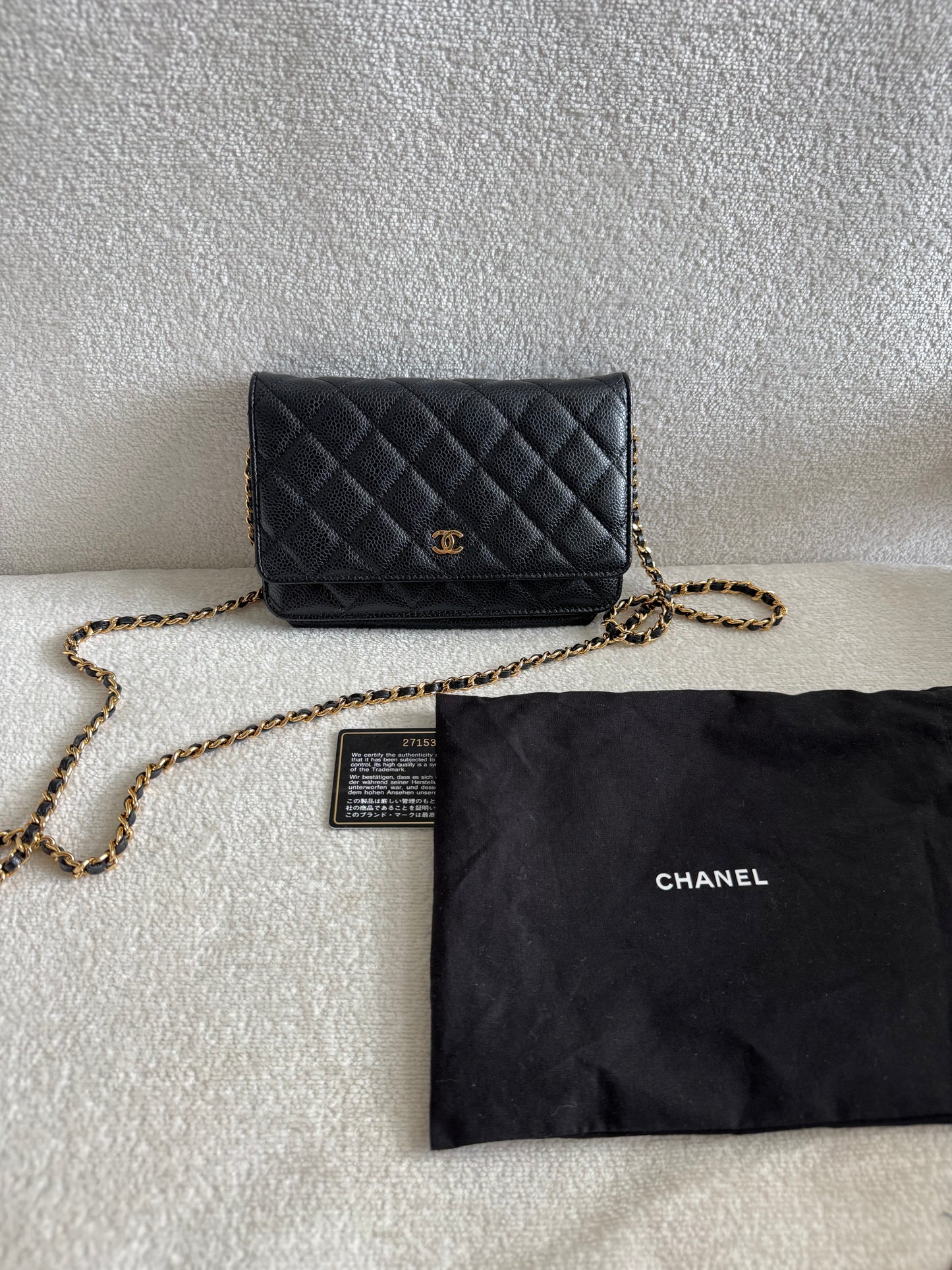 Chanel classic wallet on chain