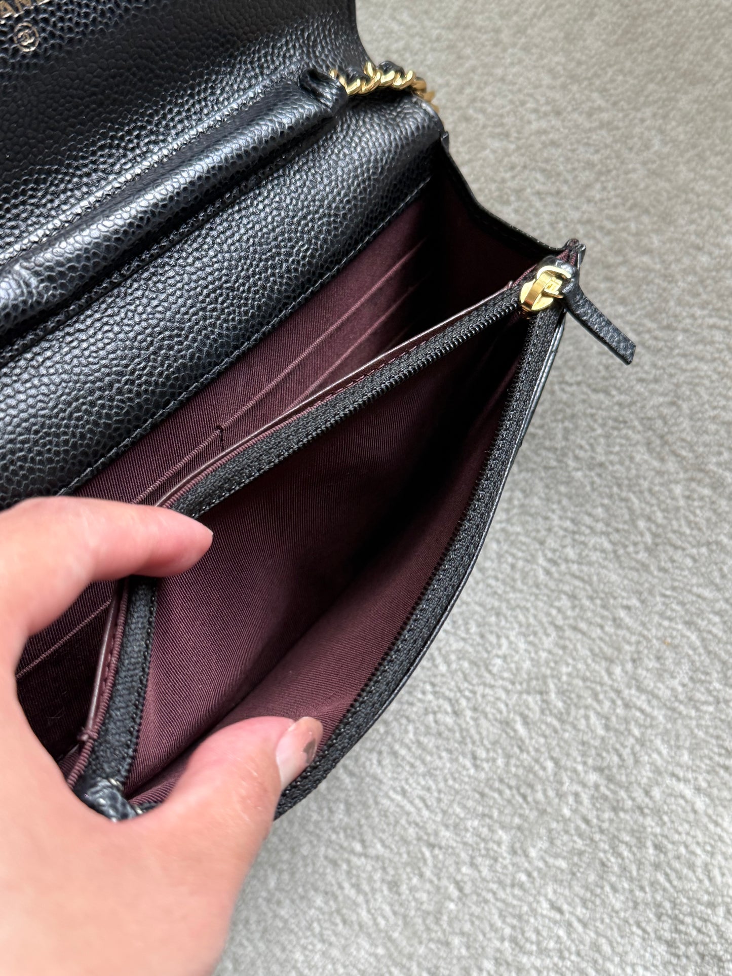 Chanel classic wallet on chain