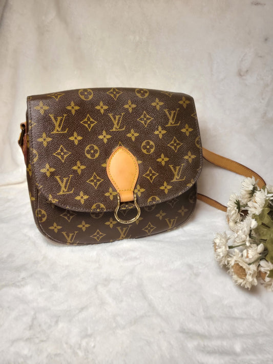 Louis Vuitton Saint Cloud MM (Authentic Pre-Owned) Leather Cross Body Bag  Brown