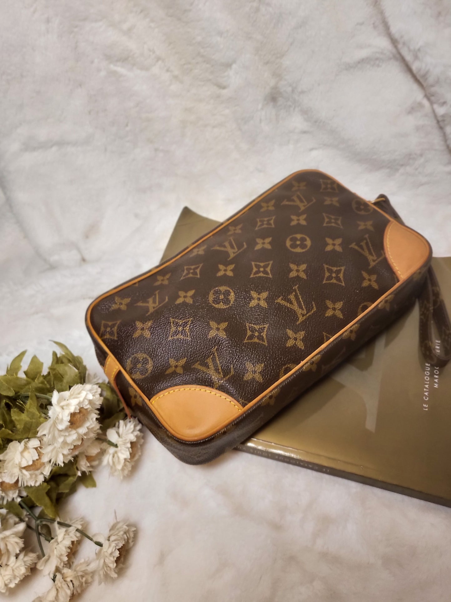 Authentic pre-owned Louis Vuitton Marly Dragonne clutch