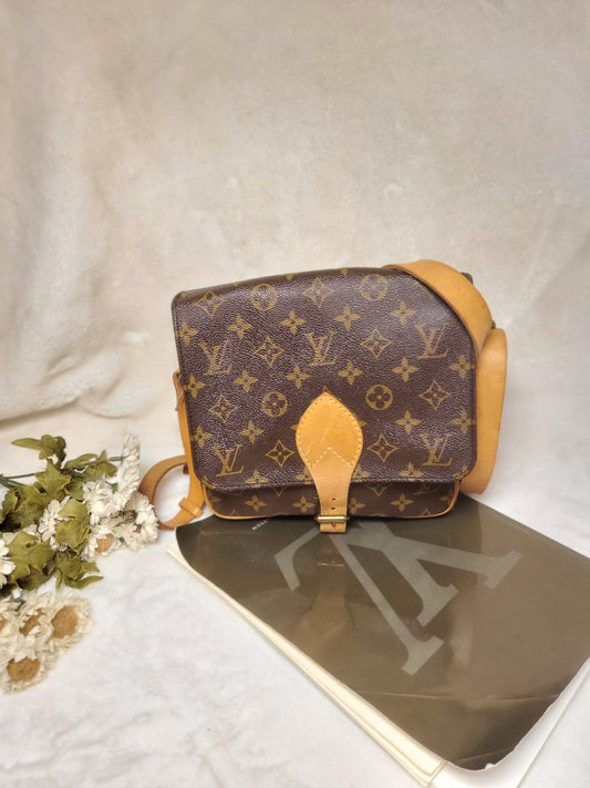 Authentic pre-owned Louis Vuitton Cartouchiere mm crossbody shoulder bag