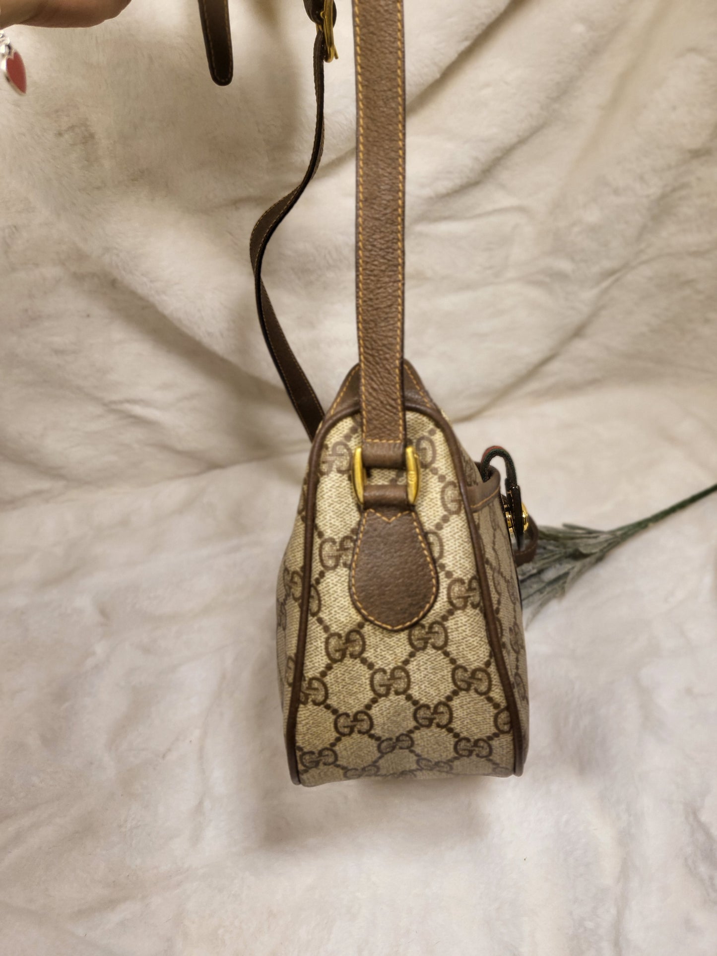 Authentic pre-owned Gucci sherry line crossbody shoulder bag