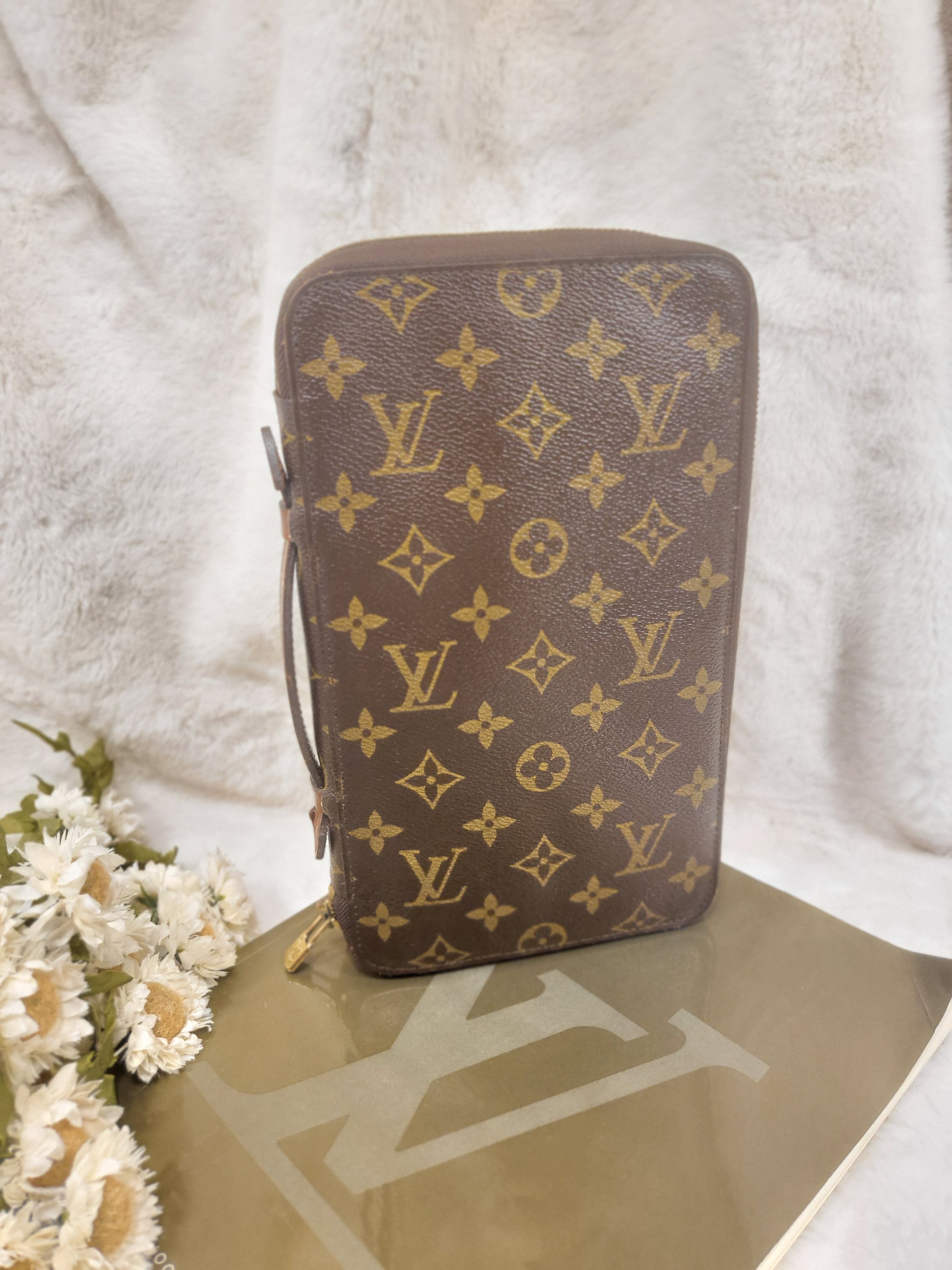 Louis Vuitton, Bags, Authentic Louis Vuitton Monogram Organizer De Voyage Travel  Case With Black Trim