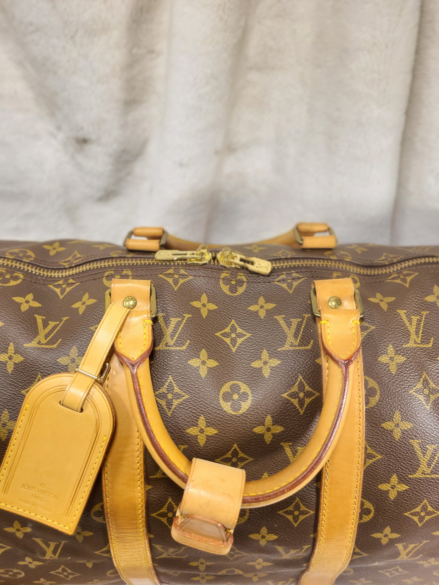 Authentic pre-owned Louis Vuitton Keepall 50 bandoliere travel luggage bag